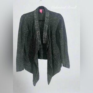 J - Khaki Girls Grey and Black Cardigan
